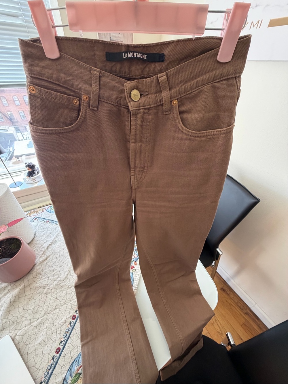 Jacquemus Women’s Brown Slim Straight Jeans